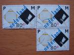 Piet Mondriaan 50ste sterfdag 3x NVPH 1596  , Postzegels en Munten, Postzegels | Nederland, Ophalen of Verzenden, Na 1940, Gestempeld