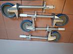 Asc 4 x Zwenkwiel nylon 200 mm op stalen spindel 375 KG, Doe-het-zelf en Verbouw, Steigers, Ophalen, Nieuw, Overige typen, Minder dan 2 meter