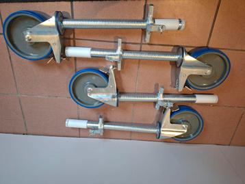 Asc 4 x Zwenkwiel nylon 200 mm op stalen spindel 375 KG
 beschikbaar voor biedingen