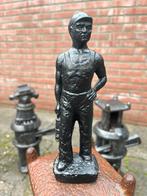 Vintage gipsen beeld van een mijnwerker, Antiek en Kunst, Ophalen of Verzenden