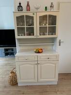 Te Koop aangeboden: servieskast, Huis en Inrichting, Kasten | Buffetkasten, Ophalen, Gebruikt, Glas, 50 tot 100 cm