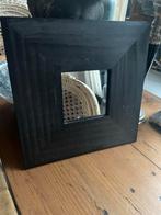 Zwarte vierkante spiegel, Huis en Inrichting, Woonaccessoires | Spiegels, Ophalen, Minder dan 50 cm, Vierkant, Zo goed als nieuw