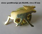 splinternieuwe goudkleurige pin van een ELAND, 20 mm., Verzamelen, Speldjes, Pins en Buttons, Ophalen of Verzenden, Nieuw, Dier of Natuur