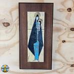 Vintage 60s Heilige Moeder Maria tegel kunstwerk (Poost), Ophalen of Verzenden