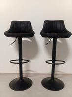 2 barkrukken (stof), Huis en Inrichting, Barkrukken, Gebruikt, 60 tot 90 cm, Ophalen of Verzenden, In hoogte verstelbaar