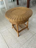Rieten salon/bijzet tafel, Ophalen, 50 tot 100 cm, 50 tot 75 cm, Rond