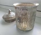 Mooie Glazen Decoratieve Pot met Deksel in Antiek-look, Ophalen of Verzenden