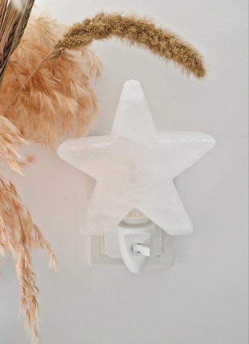 Nieuw nachtlampje himalaya zoutsteen ster wit nieuw, Huis en Inrichting, Lampen | Wandlampen, Nieuw, Ophalen of Verzenden