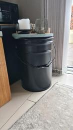 groot zwart verfblik (te gebruiken als bijzettafel) NIEUW, Huis en Inrichting, Minder dan 55 cm, Metaal of Aluminium, Rond, Nieuw