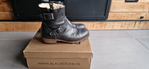 Blackstone, zwarte, halfhoge, leren laarzen met schapenvacht, Kleding | Dames, Schoenen, Gedragen, Lage of Enkellaarzen, Zwart
