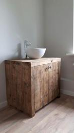Badkamermeubels maatwerk massief oud hout, Ophalen of Verzenden, Nieuw, 25 tot 50 cm