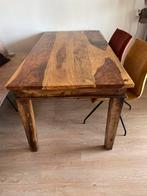 Massief Houten Eettafel, Huis en Inrichting, Tafels | Eettafels, Ophalen, Gebruikt, 50 tot 100 cm, Vijf personen of meer