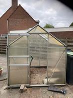 Deuba Aluminium kas 5,85 m³ met dakraam, regengoot/fundering, Tuin en Terras, Kassen, Ophalen, Kweekkas, Aluminium, Polycarbonaat