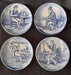4 schoteltje Boch Le Cidre Delfts Blauw, Antiek en Kunst, Antiek | Wandborden en Tegels, Ophalen of Verzenden