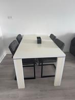 Moderne Eettafel Wit 160x90, Ophalen, Kunststof, Gebruikt, 100 tot 150 cm