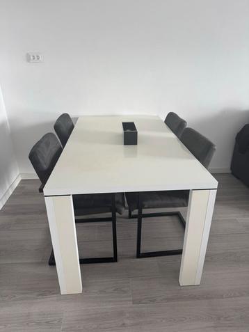 Moderne Eettafel Wit 160x90 beschikbaar voor biedingen