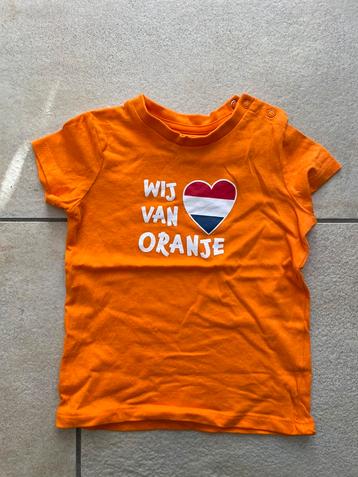 Oranje shirt maat 86 beschikbaar voor biedingen