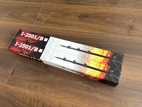 Lichtstatieven (2 stuks) – Falcon Eyes I-2501/B, Audio, Tv en Foto, Fotografie | Statieven en Balhoofden, Nieuw, Driepoot, 175 cm of meer