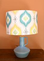 Nieuwe ikat lampenkap, 25 tot 50 cm, Wit, Rond, Nieuw