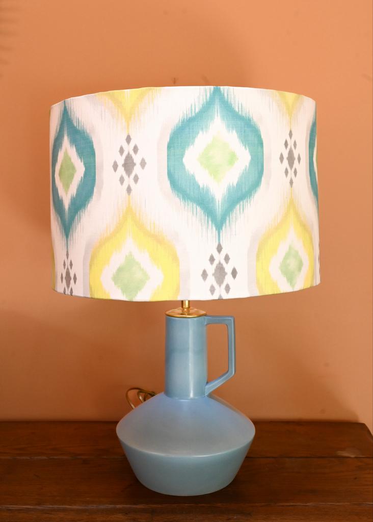 Nieuwe ikat lampenkap, Huis en Inrichting, Lampen | Lampenkappen, Nieuw, 25 tot 50 cm, Rond, Wit, Ophalen of Verzenden