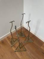 Speakerstandaarden glas RVS, Muziek en Instrumenten, Standaards, Ophalen, Zo goed als nieuw