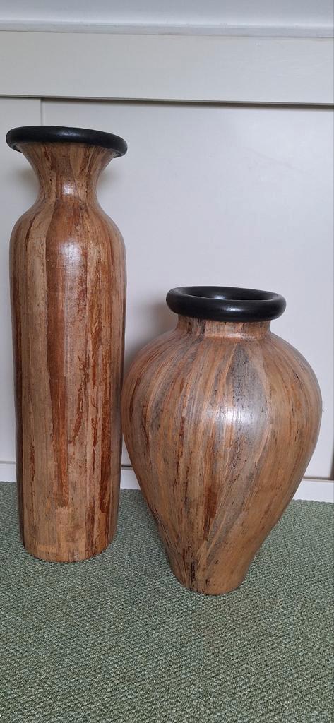 Stoere grote hoge vazen, Huis en Inrichting, Woonaccessoires | Vazen, Nieuw, Zwart, 75 cm of meer, Steen, Ophalen
