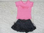 Bakkaboe setje grijs rok + T-shirt roze maat 74, Kinderen en Baby's, Babykleding | Maat 74, Meisje, Ophalen of Verzenden, Zo goed als nieuw