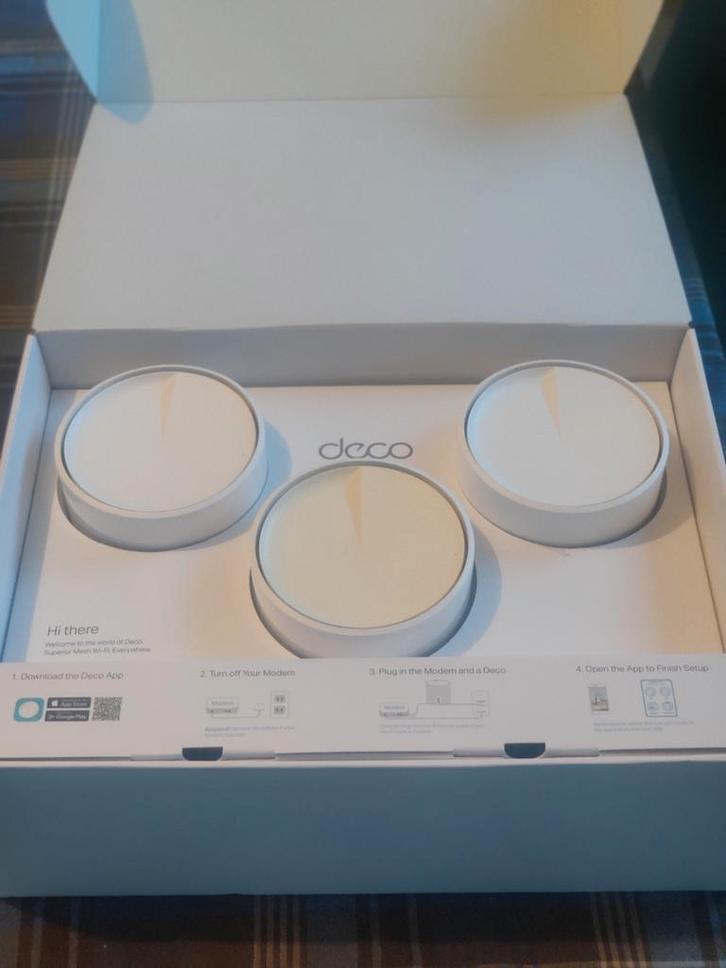 TP-Link Deco X20 (3 stuks) Mesh WiFi Systeem, Computers en Software, Powerlines, Gebruikt, Ophalen of Verzenden