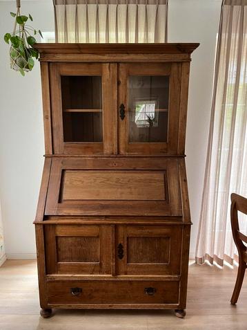 Antieke Eiken kast, Antiek Bureau, Schrijftafel beschikbaar voor biedingen