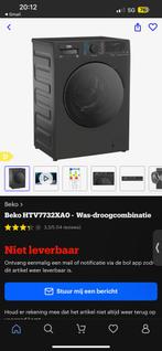 Zwarte wasmachine (en droger), Witgoed en Apparatuur, Wasmachines, 8 tot 10 kg, Ophalen, Gebruikt