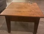 Houten Salontafel met Lade, Ophalen, Gebruikt, 50 tot 100 cm, Vierkant