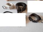 riemen smal en breed , leer , wit , zwart met noppen, Kleding | Dames, Riemen en Ceinturen, Verzenden, Echt leder