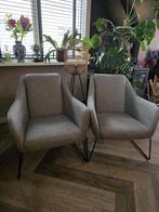 Grijze fauteuils (set van 2), Huis en Inrichting, Ophalen, Minder dan 75 cm, Zo goed als nieuw, Stof