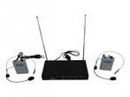 Draadloze microfoon set 2x headset, Muziek en Instrumenten, Microfoons, Ophalen of Verzenden, Nieuw, Zangmicrofoon