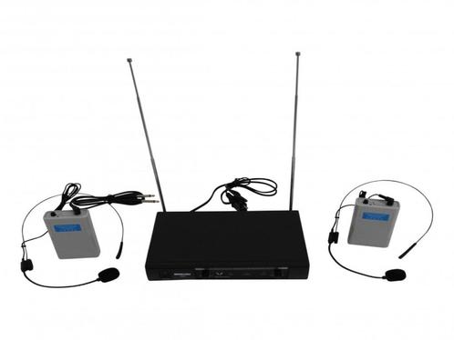 Draadloze microfoon set 2x headset, Muziek en Instrumenten, Microfoons, Nieuw, Zangmicrofoon, Ophalen of Verzenden