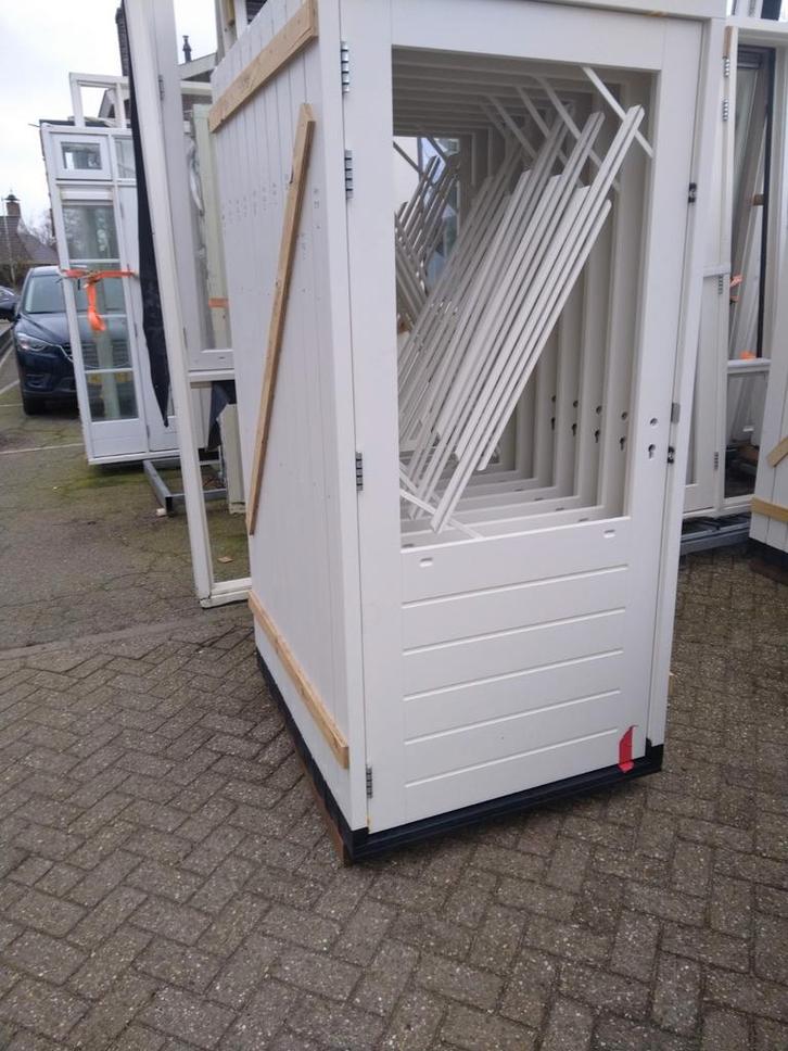 Kozijn met achterdeur, Doe-het-zelf en Verbouw, Deuren en Horren, Nieuw, Buitendeur, 215 cm of meer, 80 tot 100 cm, Hout, Ophalen