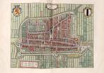 Grote landkaart / plattegrond van Delft door Blaeu, Ophalen of Verzenden, 1800 tot 2000, Wereld, Landkaart