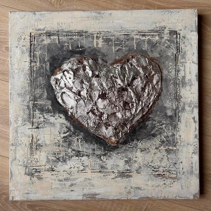 Te Koop!! Schilderij - Hart, Huis en Inrichting, Woonaccessoires | Schilderijen, Tekeningen en Foto's, Zo goed als nieuw, Schilderij