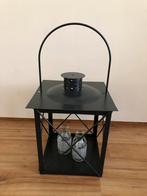 Mooie Lantaarn metaal incl decoratie, Ophalen, 25 tot 50 cm, Zwart, Zo goed als nieuw