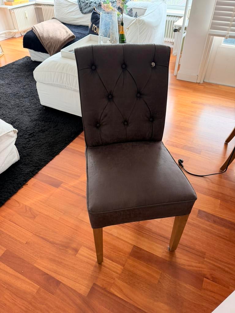 4 stoelen riviera maison, Ophalen of Verzenden, Zo goed als nieuw, Bruin, Vier