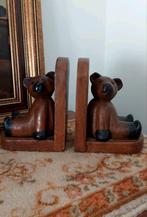 Set prachtige Antieke boekensteunen "beren", Antiek en Kunst, Ophalen of Verzenden