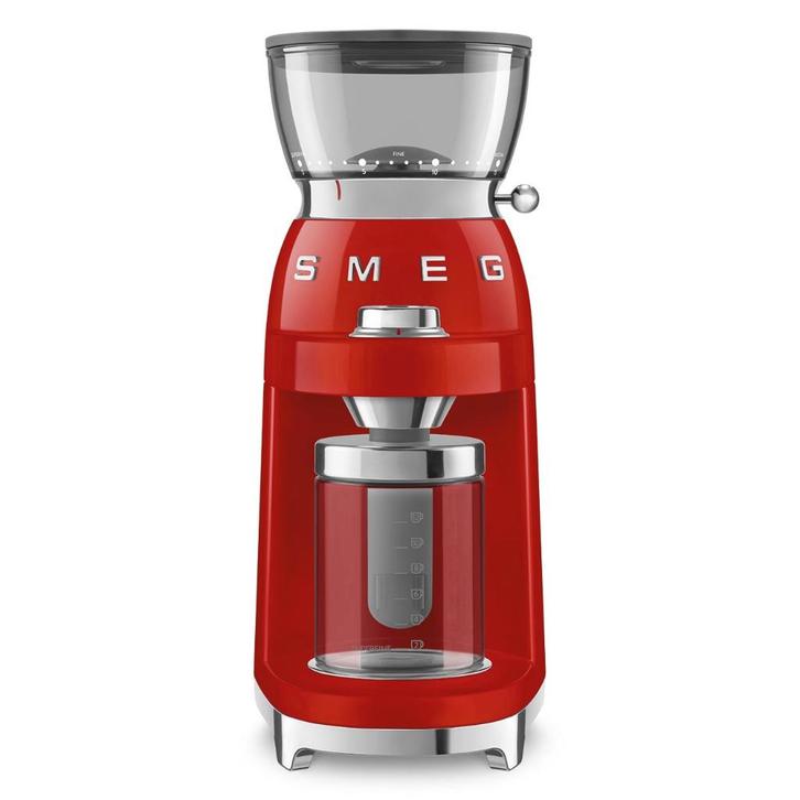 Smeg retro bonenmaler Rood jaren ’50, Witgoed en Apparatuur, Koffiezetapparaten, Zo goed als nieuw, Gemalen koffie, Koffiebonen