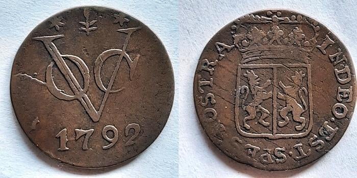 VOC Duit Gelderland 1792, Postzegels en Munten, Munten | Nederland, Verzenden, Vóór koninkrijk, Overige waardes