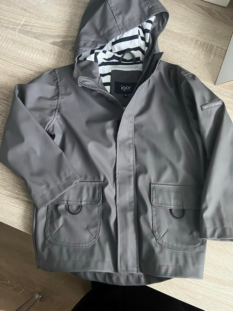 Igor Rainwear regenjas grijs maat 6, Kinderen en Baby's, Kinderkleding | Maat 116, Ophalen of Verzenden, Zo goed als nieuw, Jongen of Meisje