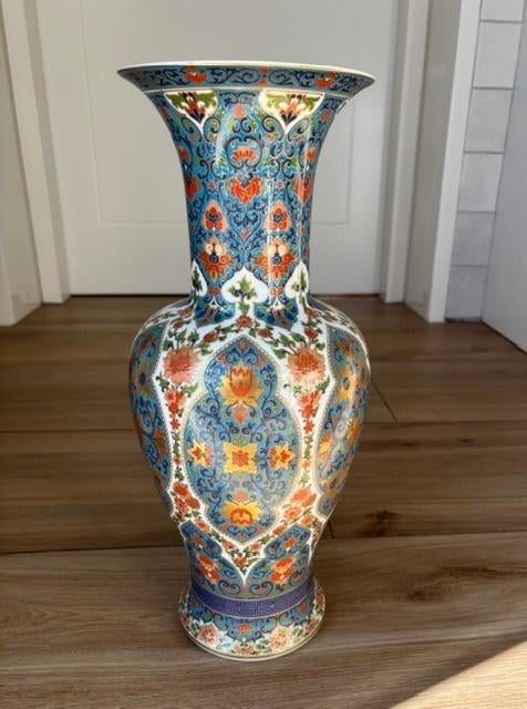Hoge siervaas merk Kaiser decor Wuhan, Ophalen, Overige kleuren, Aardewerk of Porselein, Zo goed als nieuw