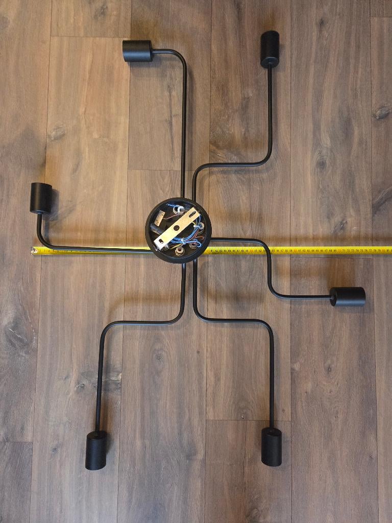 Plafondlamp, Ophalen, Zo goed als nieuw, Metaal, Industrieel