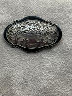 Vintage zilveren (815)  broche met emaille, Ophalen of Verzenden, Gebruikt, 4 tot 7 cm, Zilver