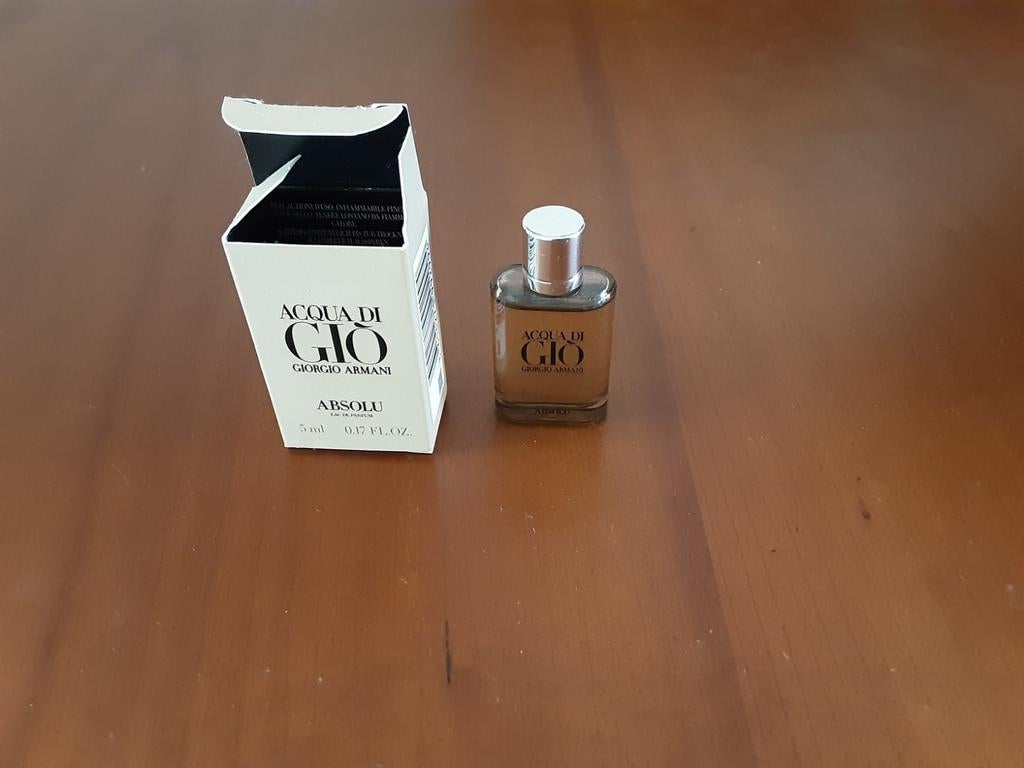 Miniatuur Acqua di Gio Giorgio Armani 5 ml, Ophalen of Verzenden, Nieuw, Overige typen, Gevuld
