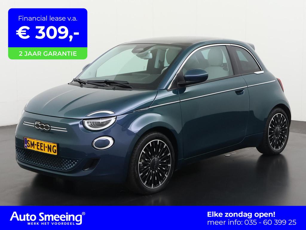 Fiat 500e 3+1 La Prima 42 kWh | SOH 100% | Panoramadak | Zon, Auto's, Fiat, 12 maanden, 1300 kg, Gebruikt, 118 pk