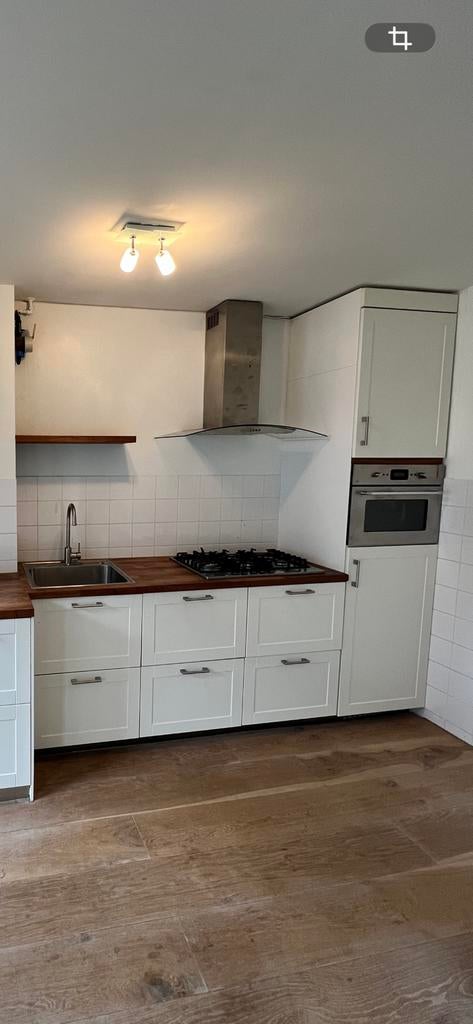 IKEA keuken (zelf demonteren tussen 4 en 8 mei), Huis en Inrichting, Keuken | Complete keukens, Ophalen, Gebruikt, Wit, Hout
